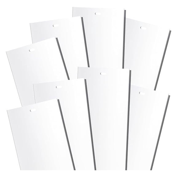 25-Pack White Vertical Blinds Replacement Slats, for Doors and Windows. Easy Install Standard Replacement, 82.5 Long x 3.50"" Wide