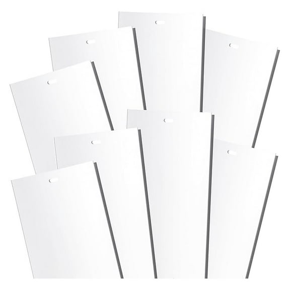 25-Pack White Vertical Blinds Replacement Slats, for Doors and Windows. Easy Install Standard Replacement, 82.5 Long x 3.50"" Wide.
