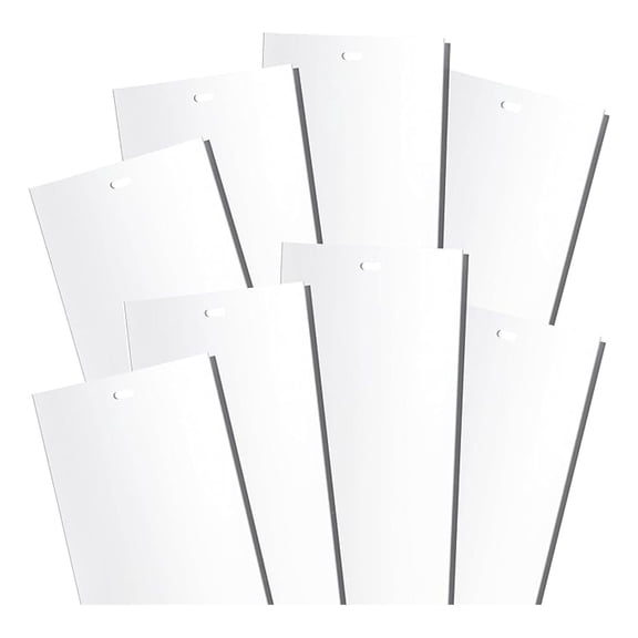 25-Pack White Vertical Blinds Replacement Slats, for Doors and Windows. Easy Install Standard Replacement, 82.5 Long x 3.50"" Wide