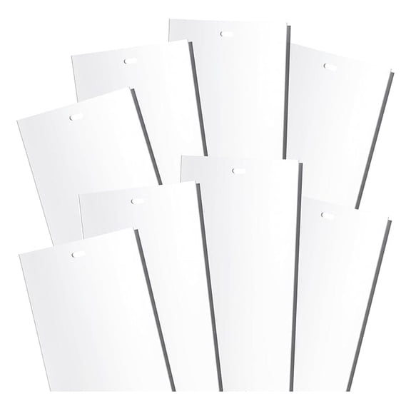 25-Pack White Vertical Blinds Replacement Slats, for Doors and Windows. Easy Install Standard Replacement, 82.5 Long x 3.50"" Wide