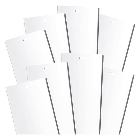 25-Pack White Vertical Blinds Replacement Slats, for Doors and Windows. Easy Install Standard Replacement, 82.5 Long x 3.50"" Wide.
