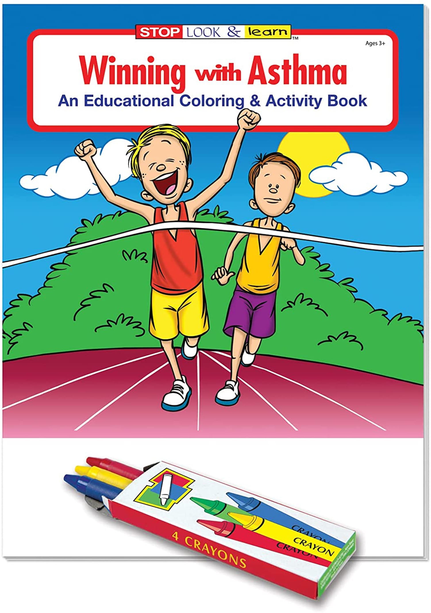 25 Pack - Winning With Asthma Kid's Educational Coloring & Activity Books