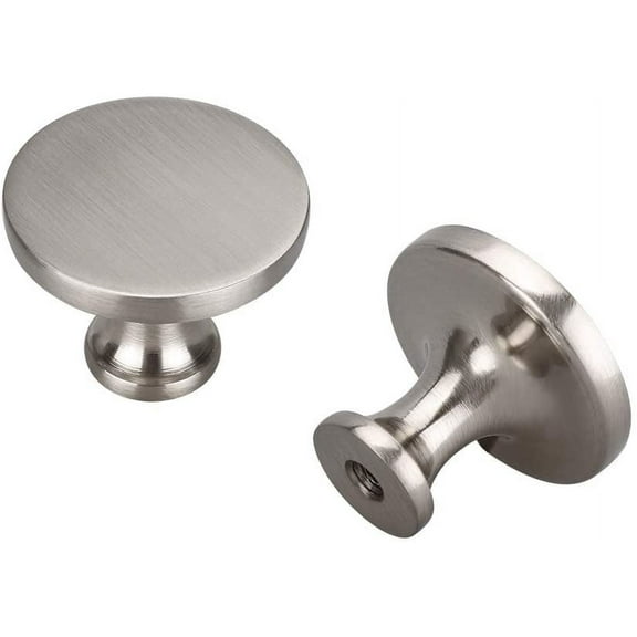 (25 Pack) homdiy Cabinet Knobs Brushed Nickel Drawer Knobs - Cabinet Hardware Brushed Nickel Dresser Knobs for Kitchen Bathroom Cabinets