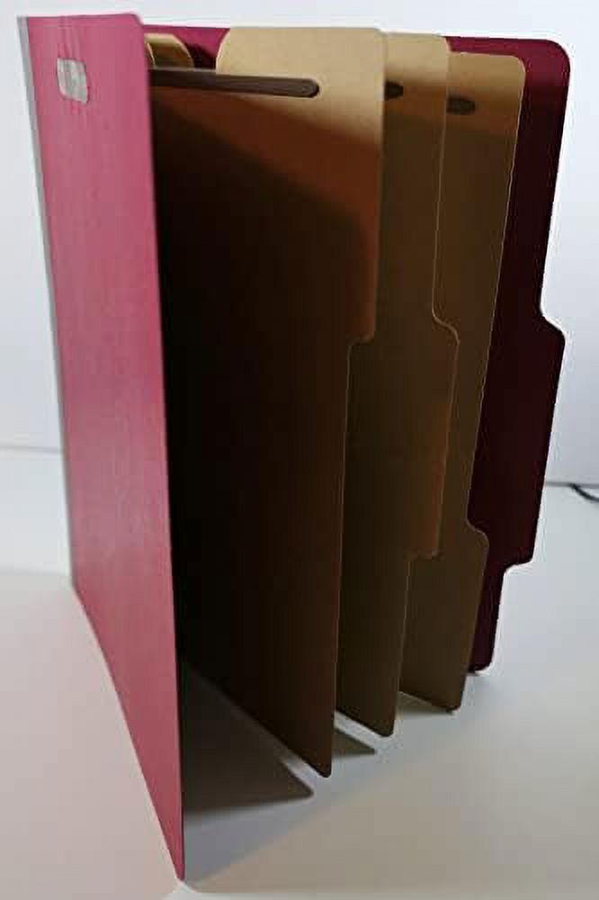 25 Pack of 8 Part (Section) 3 Divider Classification Folders 2/5 Tabs