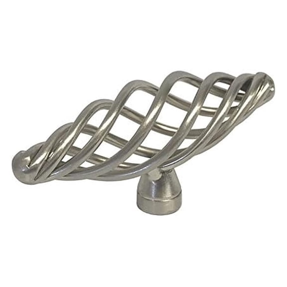 25 Pack or Brushed Cage Birdcage Oval Nest Wire Swirl 3" (76mm) Kitchen Cabinet Drawer Pull Knob 1338-76