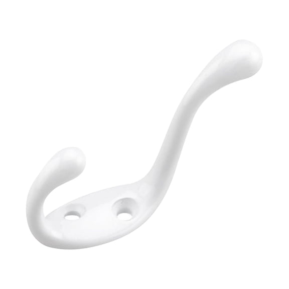 25 PackRok Hardware Heavy Duty Coat Hook, 3-1/2", White