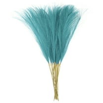 25 Packs Faux Pampas Grass 21 Inch Artificial Pampas Grass for Home Decoration, Blue Green
