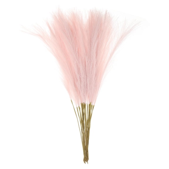 25 Packs Faux Pampas Grass 21 Inch Artificial Pampas Grass for Home Decoration, Light Pink