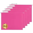 thumbnail image 1 of 25 Packs Hanging File Folders Pink,Letter Size 8.5x11,Hanging File Folders with 1/5-cut Tabs,File Folders for Filing Cabinet with Tabs,Designed for Bulky Files,Ideal Office,School Classroom, 1 of 6
