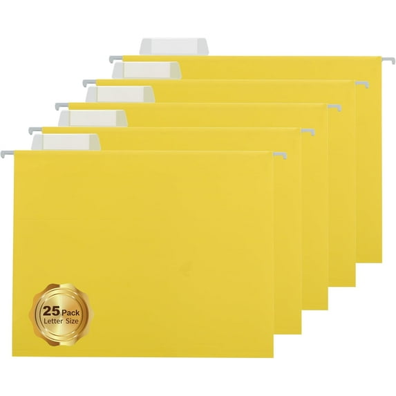 25 Packs Hanging File Folders Pink,Letter Size 8.5x11,Hanging File Folders with 1/5-cut Tabs,File Folders for Filing Cabinet with Tabs,Designed for Bulky Files,Ideal Office,School Classroom