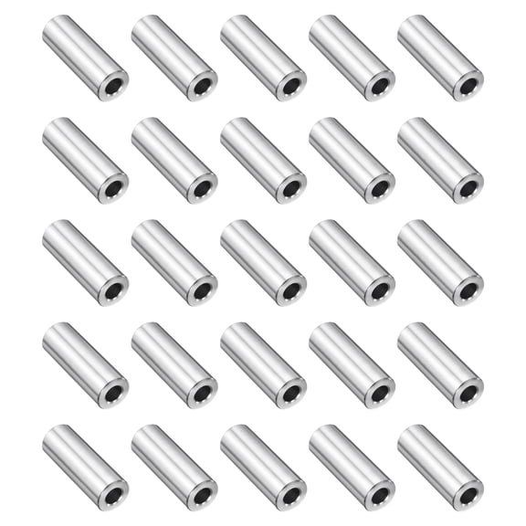 25 Packs Stainless Steel Spacer 1/4" Bore x 1/2" OD x 1-1/8" Length