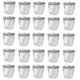 thumbnail image 1 of 25 Pail Feed and Water Bucket Bulk Packs Flat Sided Stainless Steel Farm Kennel (1 Quart), 1 of 8