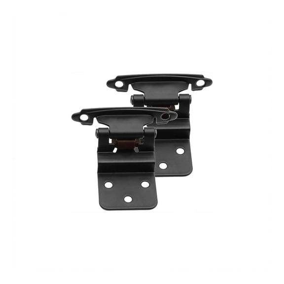 Fitviso 25 Pairs 3/8" Inset Black Cabinet Hinges，Self Closing Matte Black Hinges(25 Pairs - 50 Pcs)