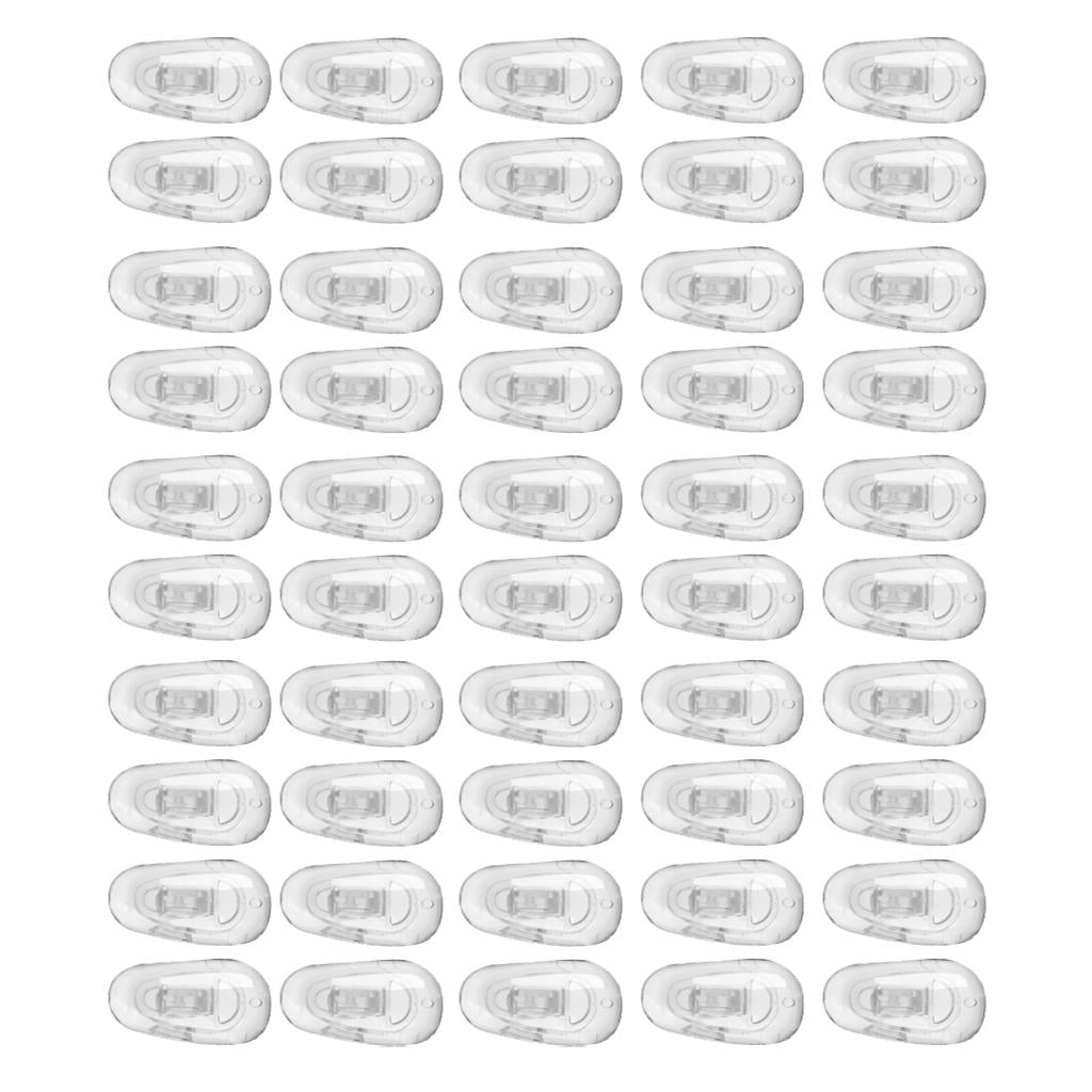 25 Pairs Silic Eyeglasses Nose Pads Oval Push On