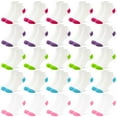 thumbnail image 1 of 25 Pairs Toddler Kids Socks, Ankle Athletic Low Cut Short Socks for Boys Girls 1-14 Years, 1 of 5