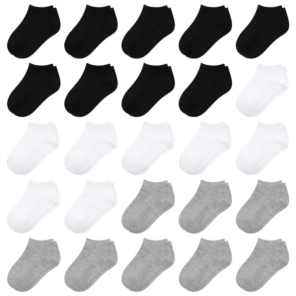 25 Pairs Toddler Socks, Boys Socks Kids Ankle Sock Low Cut Sock for Boys Girls 1-14 Years