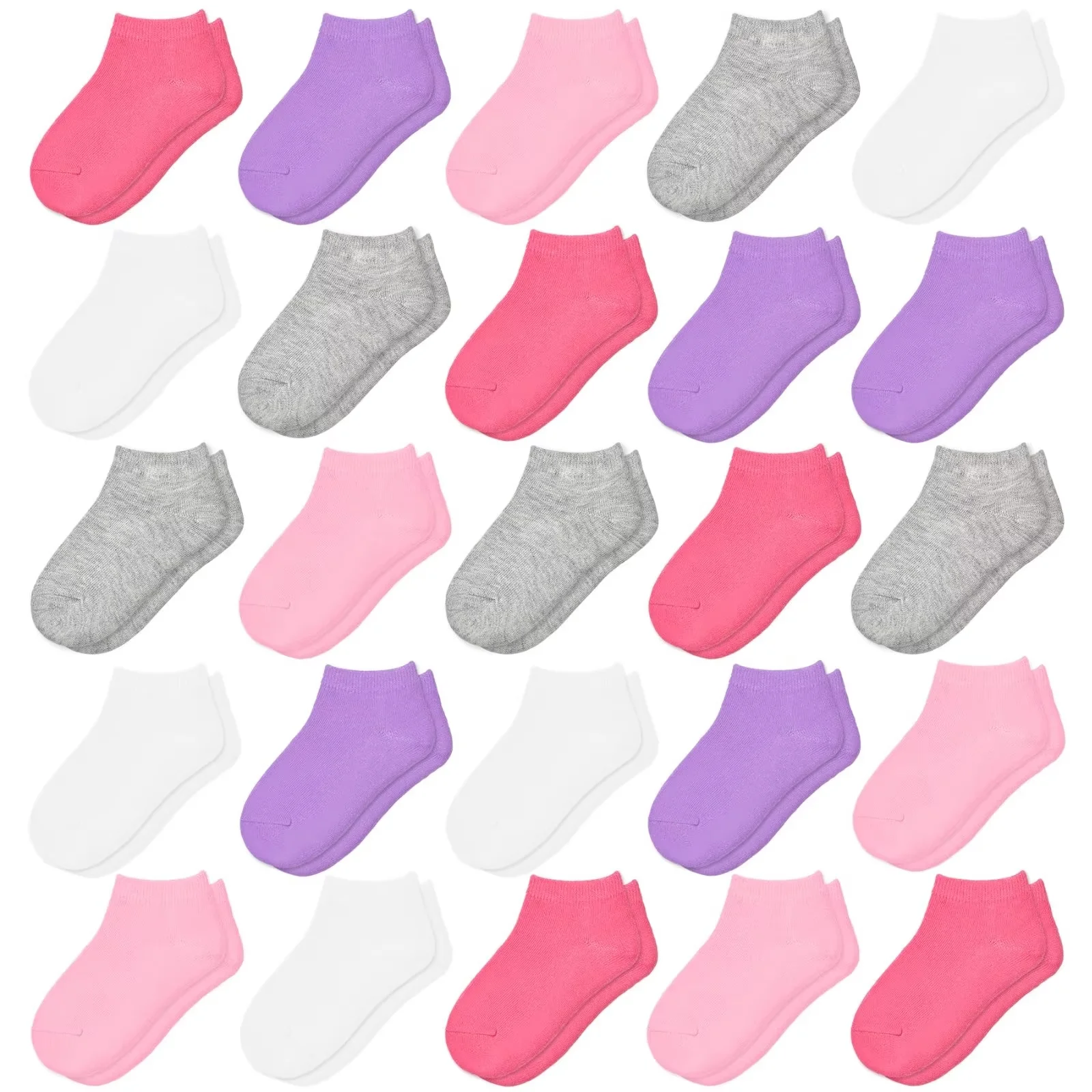 25 Pairs Toddler Socks, Girls Socks Kids Socks Girls Ankle Socks Soft Low Cut Socks Aged 1-14 for Girls Kids