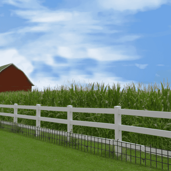 25-Panel Animal Barrier Fence for Dogs, 17in High x 25ft Long Rustproof Metal Underground Digging Blocker, Garden Border & Dog Digging Fence