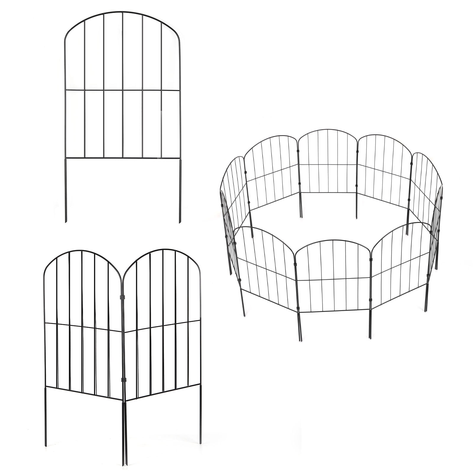 25-Panel Round-Top 27ft Connecting Garden Fence, 24"x13" each