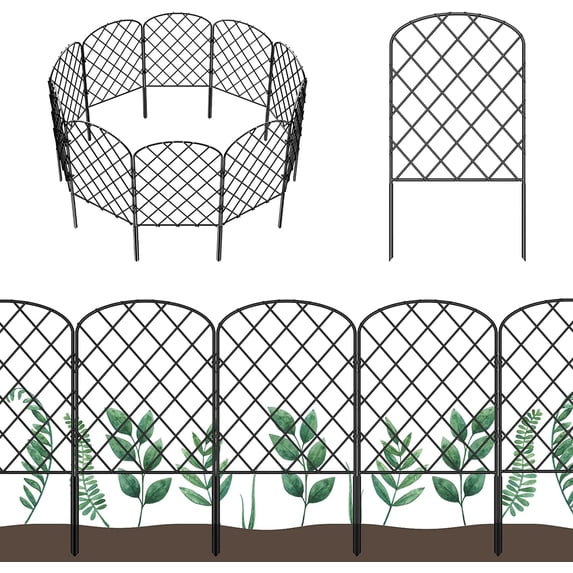 25-Panel Toast Shape 27ft Connecting Garden Fence, 24"x13" each
