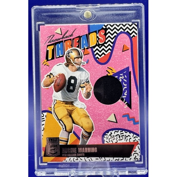 25 Panini Donruss Elite Throwback Archie Manning Memorabilia New Orleans Saints