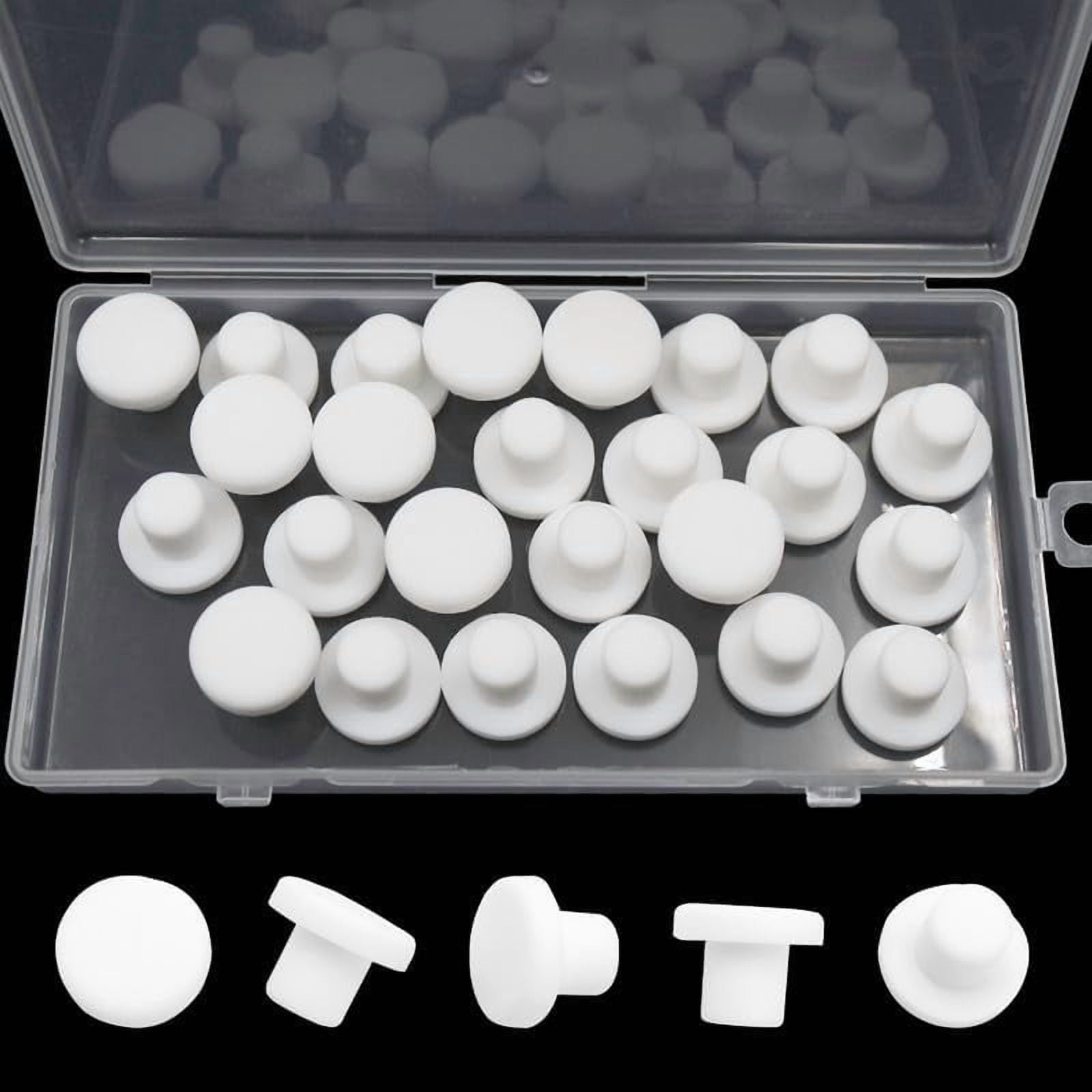 25 Pc 10 mm/0.4 in Silicone Rubber Plug for Round Holes, Waterproof T ...