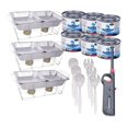 25 Pc Disposable Aluminum Chafing Dish Buffet Party Set WITH HANDY