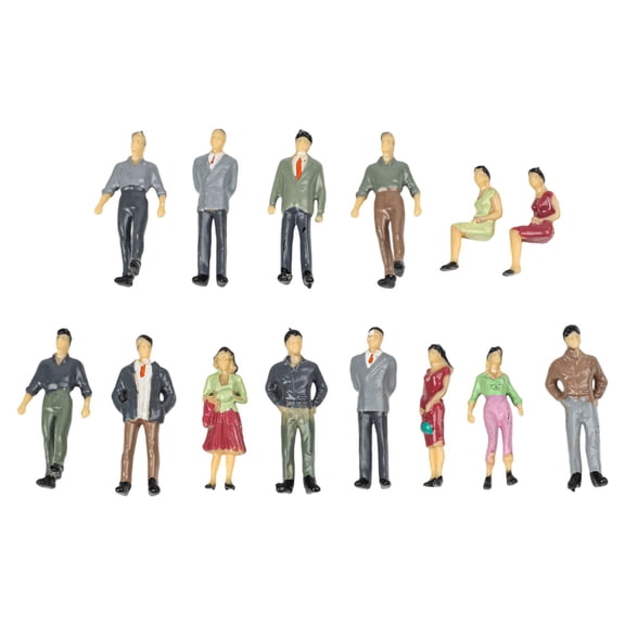 25 Pcs 1: 50 Scale Mini People Figurines Model Train Park Street Figures For Sand Table Model Making, Scene Decoration, Outdoor Landscape