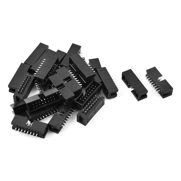 25 Pcs 16-Pin Double Row Straight Shrouded Box Header Connector Pitch 2.54mm