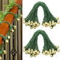 thumbnail image 1 of 25 Pcs 20 Inches Christmas Garland Ties with Bells Decorative Twist Ties Garland Hanger for Banister Stairs Railing Reusable and Flexible Twist for Xmas Holiday Decorations (Gold), 1 of 12