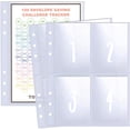 25 Pcs 4 Pocket 100 Envelopes Money Saving Challenge Sleeves and ...