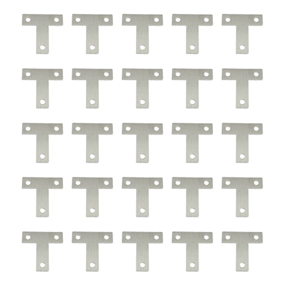 25 Pcs Angle Plate Corner Brace Flat T Shape Repair Bracket 40mm X 40mm