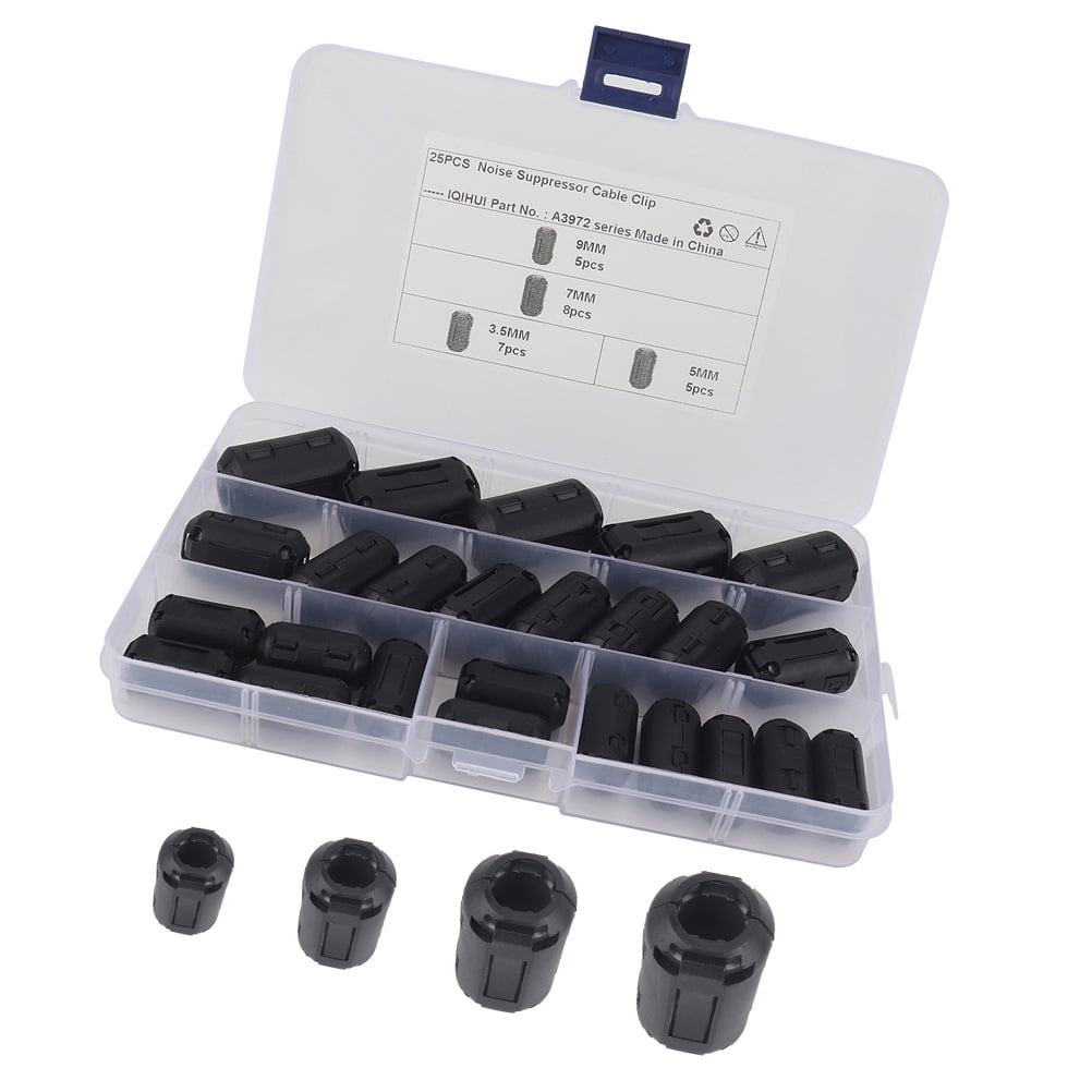25 Pcs Antiinterference Degaussing Ring Noise Filters Ferrite Core