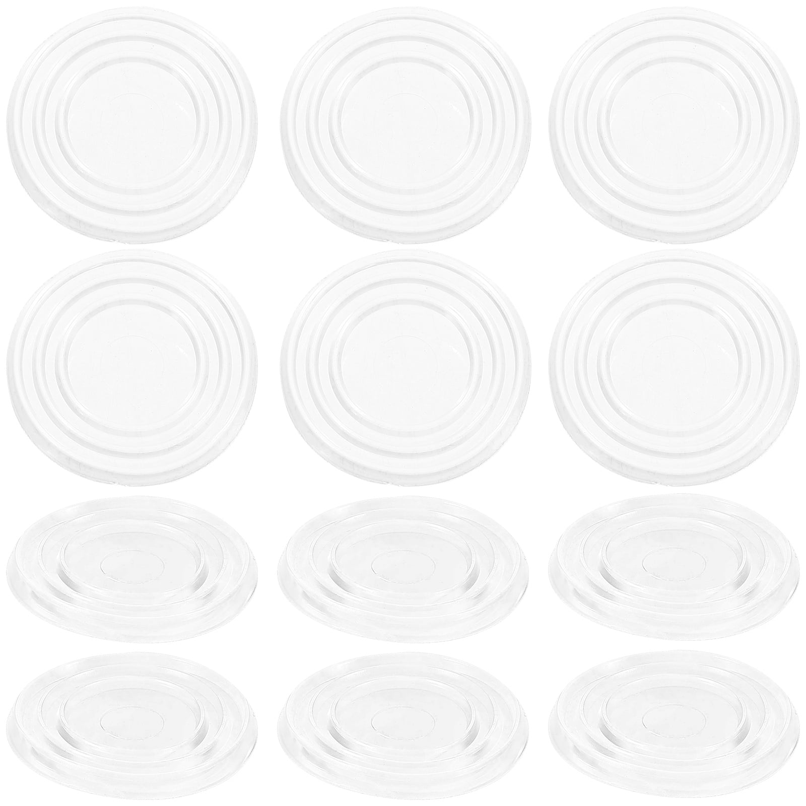 25 Pcs Antislip Rubber Gasket Shims Glass Countertop Bumpers Clear