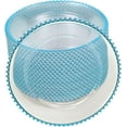 thumbnail image 1 of 25 Pcs Beaded Rim Charger Plate Bulk Service Plate for Parties Clear Round Chargers for Dinner Plates Wedding Décor Placemats,13 Inch (25pcs-Blue), 1 of 17
