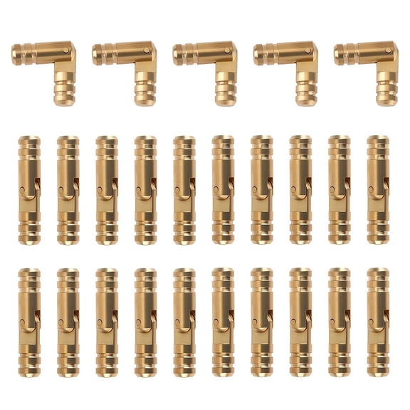25 Pcs Brass Cylinder Hinges 270 Degree Folding Hinges For Diy Crafts Wooden Box