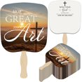 25 Pcs Church Fans How Great Thou Art Hand Held Fans Christian Paper