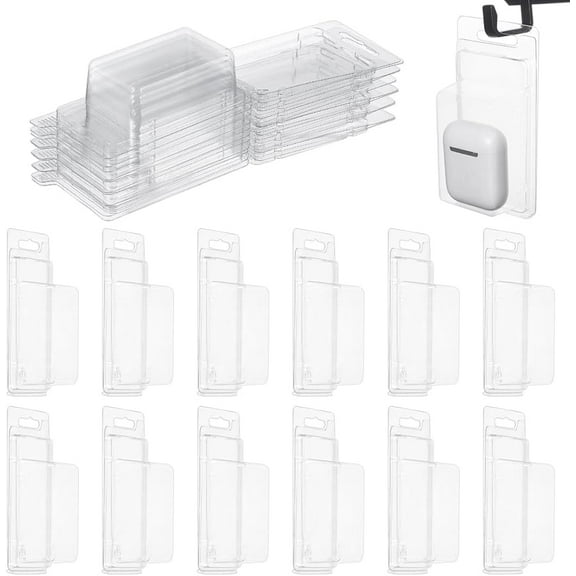 25 Pcs Clamshell Display Boxes 12x6.1x3.2cm Short Card Protect Boxes Clear Stackable Protective Clamshell Display Case for Matchbox Cars Clear