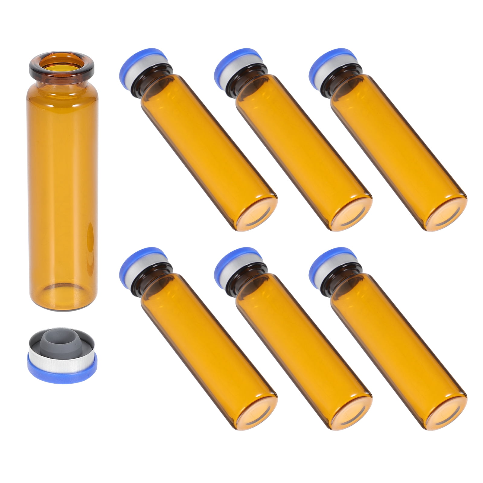 25 Pcs Clear Plastic Test Tube Sample Bottles Laboratory Medicine Container Glass for Reagent