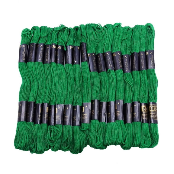 25 Pcs Cotton Cross Floss Thread Embroidery Sewing Skein Needlepoint Floss Stitch