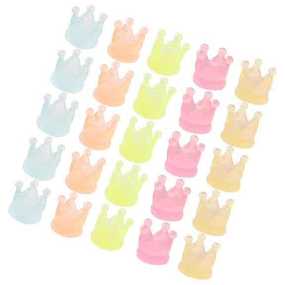 25 Pcs Crown The Crown Plant Decor Desk Crowns Statue Night Glowing Crowns Decor