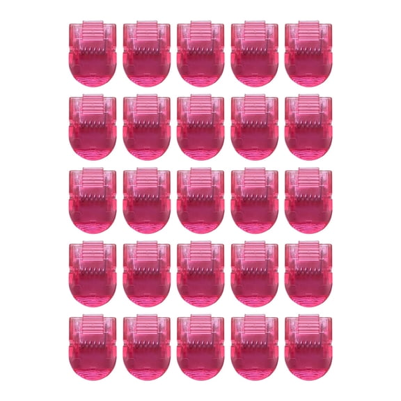 25 Pcs Cubicle Clips Fabric Panel Cubicle Accessories Fabric Partition Panel Wall Clip Office Photos Wall Cubicle Clips for Fabric Panels for Notes Memos Standard Size, 0.9"x1.22"， Pink