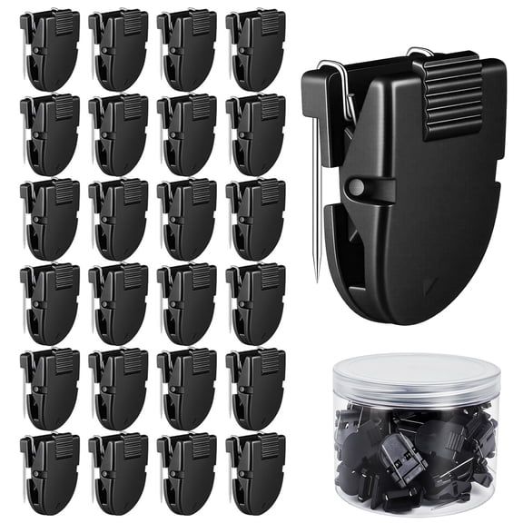 25 Pcs Cubicle Clips for Fabric Walls, Cubicle Wall Clips and Cubicle Hangers, Bulletin Board Clips, Cubicle Pins and Cubicle Wall Accessories for Office Notes, Photos, Memos