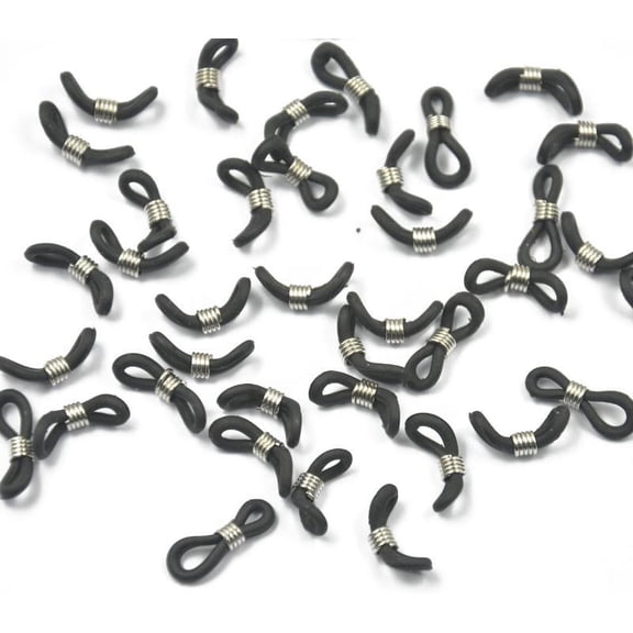 25 Pcs Eyeglasses Glasses Chain Strap Holder Rubber Loop End DIY Findings Loops