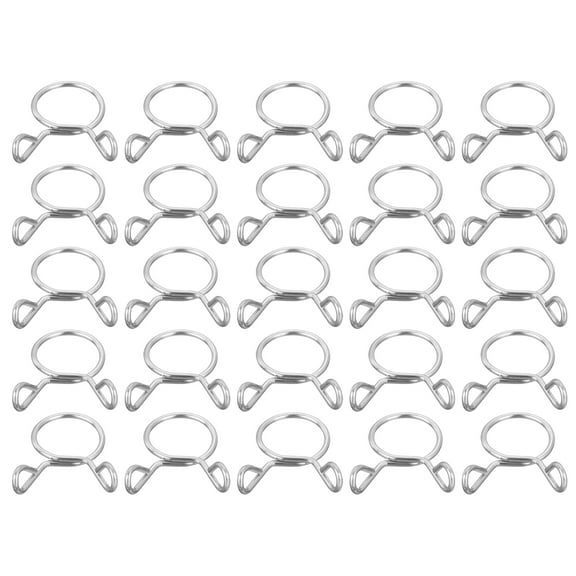 25 Pcs Fuel Line Hose Tubing Spring Clips 12mm Water Pipe Spring Clip Clamps for Motorcycle Scooter ATV