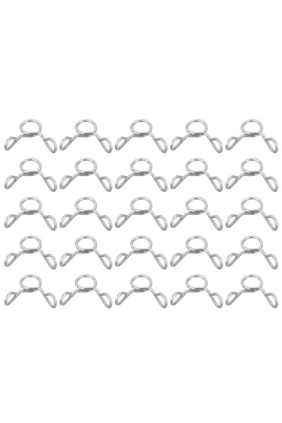 25 Pcs Fuel Line Hose Tubing Spring Clips 5.5mm Water Pipe Spring Clip Clamps for Motorcycle Scooter ATV