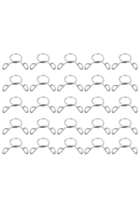 25 Pcs Fuel Line Hose Tubing Spring Clips 7.5mm Water Pipe Spring Clip Clamps for Motorcycle Scooter ATV