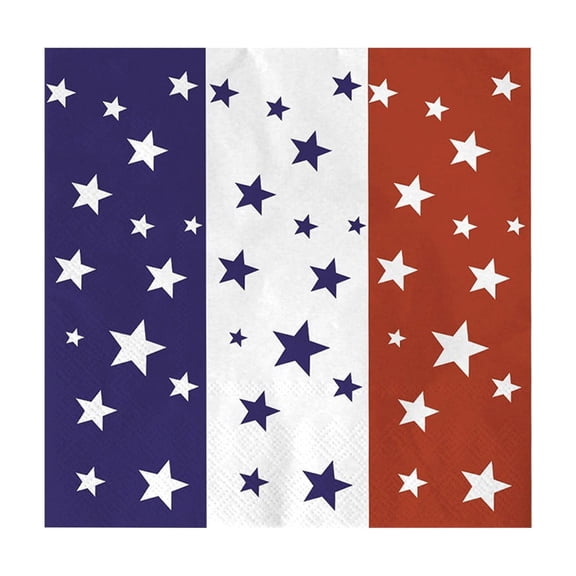 25 Pcs Independence Day Disposable Tissues, Flag Themed Paper Napkins, Portable Decorative Tissue for 4th of July Party, Dining and Holiday Atmosphere