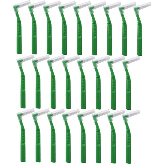 25 Pcs Interdental Angle Brushes,Reusable Dental Cleaners,Oral Dental Hygiene Brush,Dental Toothpick Floss for Braces,Tooth Cleaning Tool (Multi-Colored)
