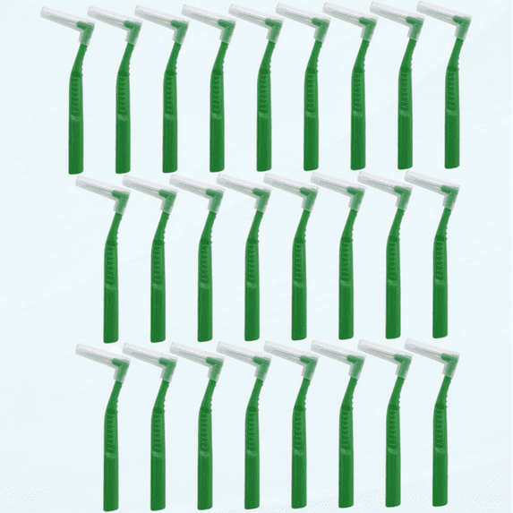 25 Pcs Interdental Angle Brushes,Reusable Dental Cleaners,Oral Dental Hygiene Brush,Dental Toothpick Floss for Braces,Tooth Cleaning Tool (Multi-Colored)